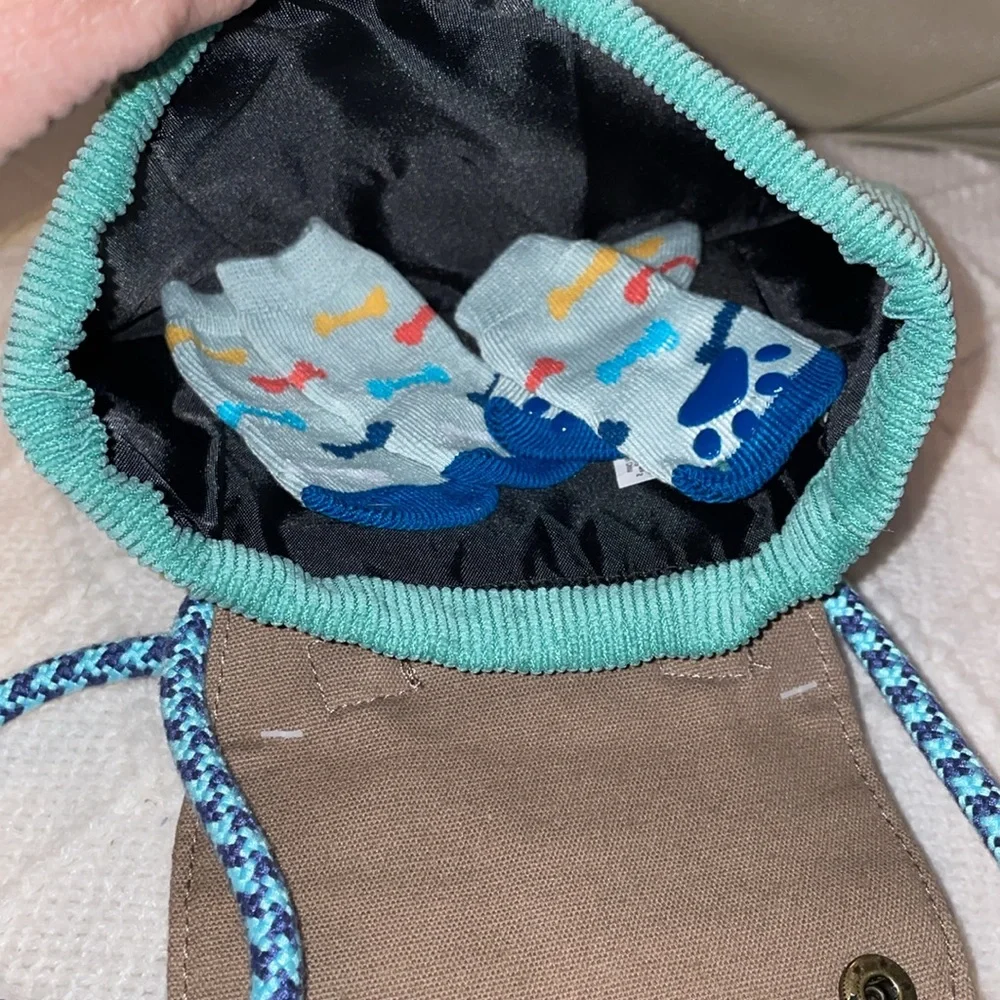 NWT YOULY DOG Backpack with Socks